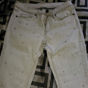 Grey Jean's with sparkle embellishments